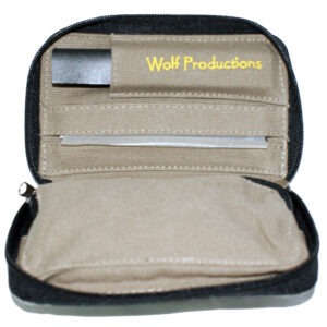 Wolf Small Black Hemp Rolling Kit